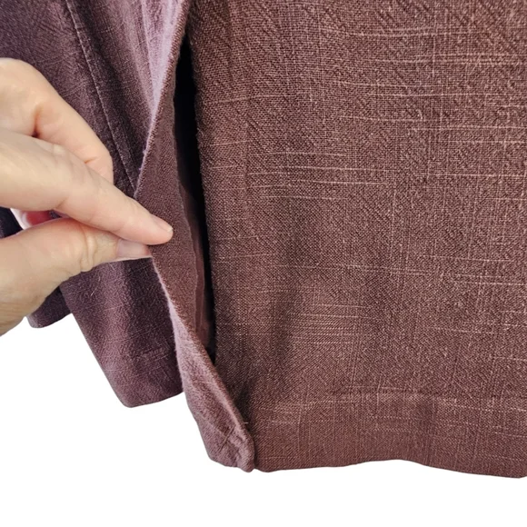 Free People Misha Linen Blend Oversized Chocolate Lava Blazer Jacket Size 6 - Picture 11 of 16